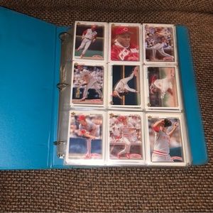 Binder full of 90s baseball cards
